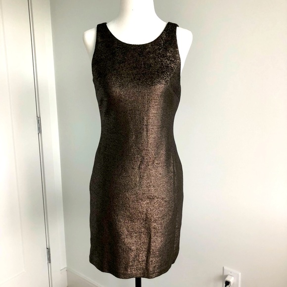 Halston Heritage bronze mini dress - Picture 1 of 4